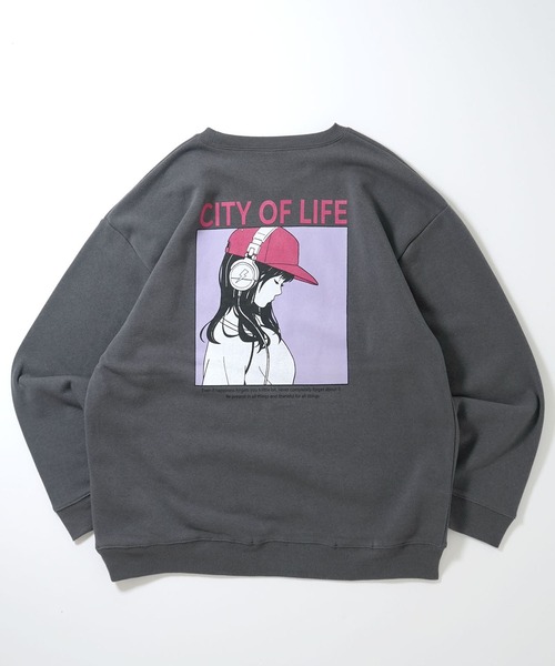 Starting Over トレーナー スウェット back print illustration