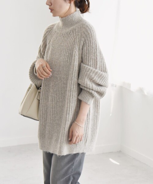 quaranciel:〈手洗い可能〉ラメ リリヤーン タートルネック ニット quaranciel:〈手洗い可能〉ラメ リリヤーン タートルネック