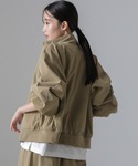 ブルゾン アウター ピーチフェイクレザースタン...の詳細画像2