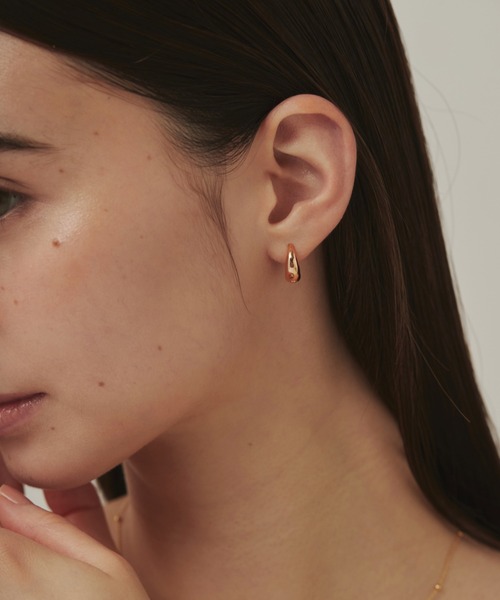 ciite' つけっぱなし ピアス ドロップフープピアス / drop hoop pierce
