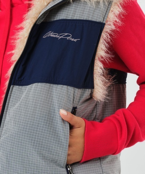 atmos girls ベスト ジレ pink Reversible Nylon Vest