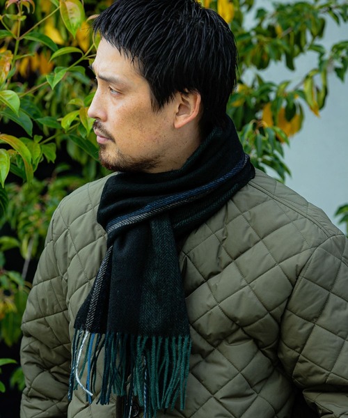 【美品】HOUSE COAT＊ウールショール マフラー＊マルチカラー＊通販生活 ウォッシャブル】アニマルビッグストール(マフラー・ストール