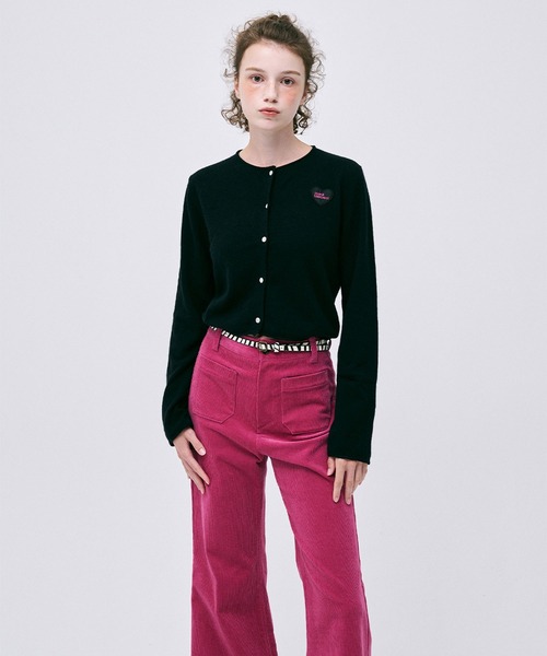 Mardi Mercredi カーディガン RACCOON BLENDED CROPPED CARDIGAN
