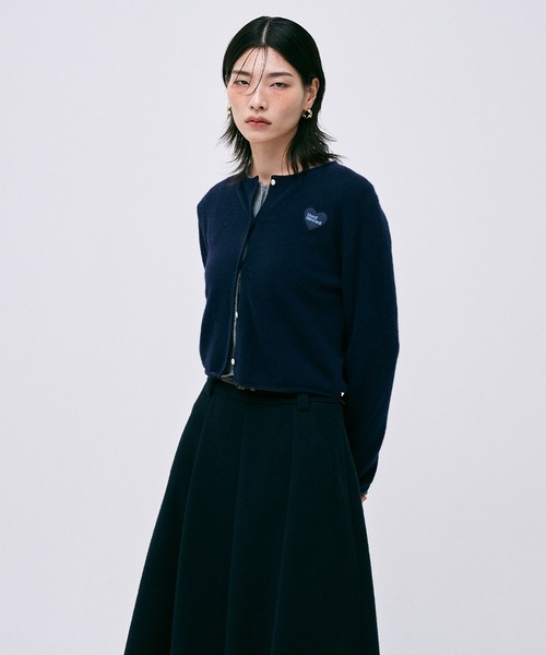 Mardi Mercredi カーディガン RACCOON BLENDED CROPPED CARDIGAN