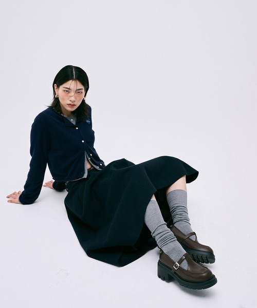 トップス mardi BLENDED CROPPED CARDIGAN HEART Mardi Mercredi カーディガン RACCOON BLENDED CROPPED CARDIGAN