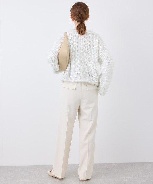 【emur/エミュール】フェザーラメメッシュ編みニット セール】【emur/エミュール】フェザーラメメッシュ編みニット
