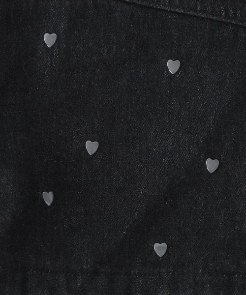 loin nuit heart denim peplum tops/ハートデニムペプラム