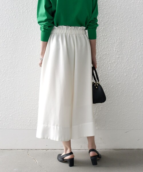 SHIPS any パンツ any:「洗濯機可能」ドライタッチ ギャザー