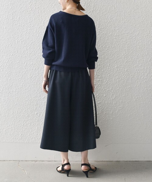 SHIPS any パンツ any:「洗濯機可能」ドライタッチ ギャザー