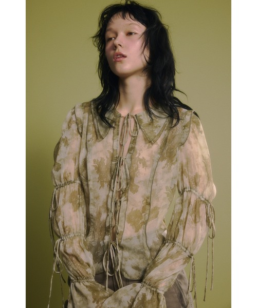 ブラウス シャツ シアーリングボタンシャツ レディース SLY ブラウス シャツ BLEEDING SHEER DUMPLING BL