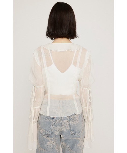 ブラウス シャツ BLEEDING SHEER DUMPLING BL ブリーディング シアー ダンプリング ブラウス レディース SLY ブラウス シャツ BLEEDING SHEER DUMPLING BL