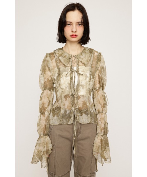 ブラウス シャツ BLEEDING SHEER DUMPLING BL ブリーディング シアー ダンプリング ブラウス レディース SLY ブラウス シャツ BLEEDING SHEER DUMPLING BL