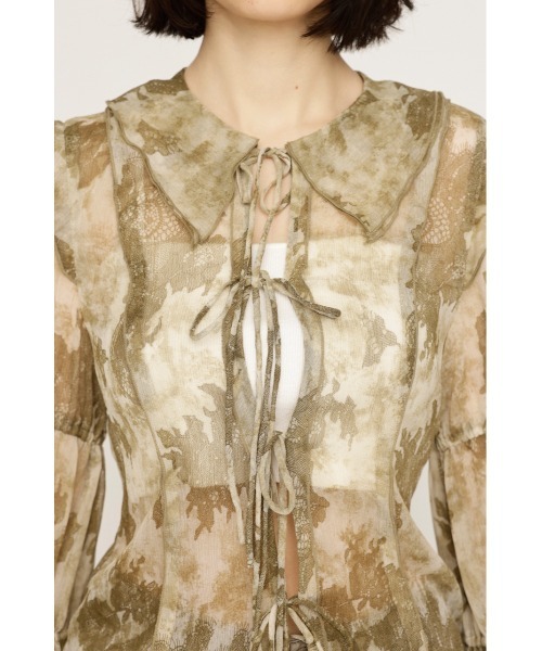 ブラウス シャツ BLEEDING SHEER DUMPLING BL ブリーディング シアー ダンプリング ブラウス レディース SLY ブラウス シャツ BLEEDING SHEER DUMPLING BL