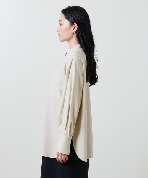 MARW UNITED ARROWS＞タック スキッパーシャツ ‐UVカット‐