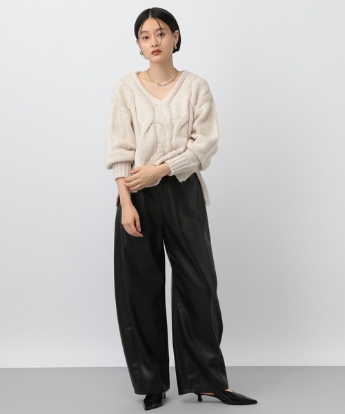 「A part by」 Vネックニット FREE アイボリー レディース_画像3