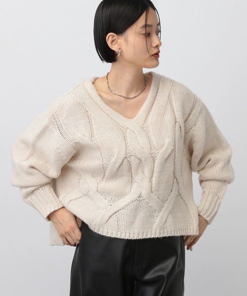 「A part by」 Vネックニット FREE アイボリー レディース_画像5
