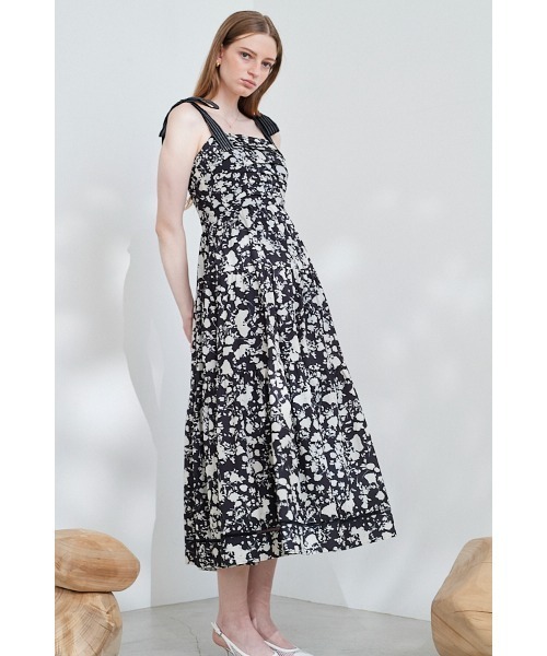 Estella.K ワンピース Sandra Floral-print long dress