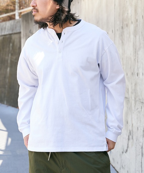 Goodwear（グッドウェア） tシャツ 「Goodwear」ヘンリーネックBIGロン