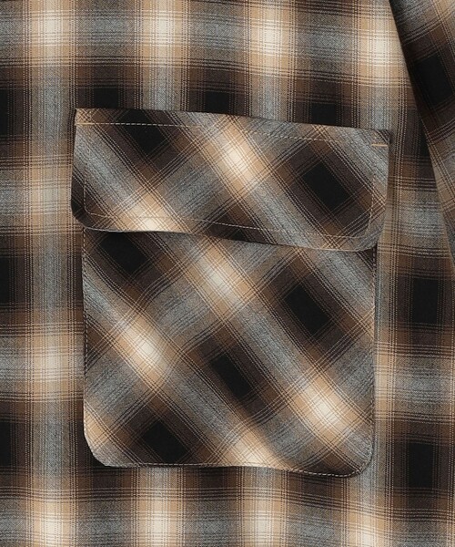 green label relaxing チェックシャツ 長袖 メンズ green label relaxing シャツ 「WEB限定」「GLR or」オンブレ