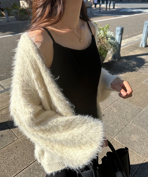 「LAUIR」 キャミソールワンピース MEDIUM ライトベージュ レディース_画像3