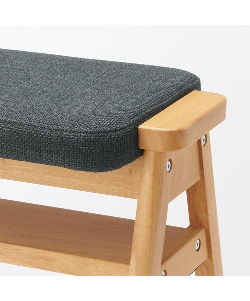 MUJI 無印良品 スツール チェア オットマン 無印良品（MUJI） 家具 再生ポリエステル混 木製スタッキングスツール