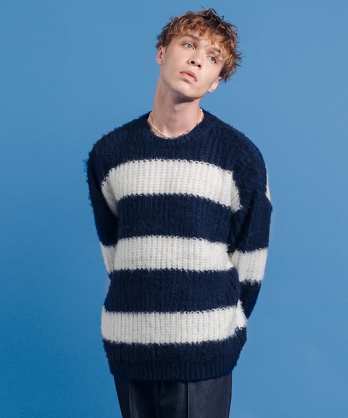 ONCILY（オンシェリー） 長袖ニット MEDIUM ネイビー メンズ