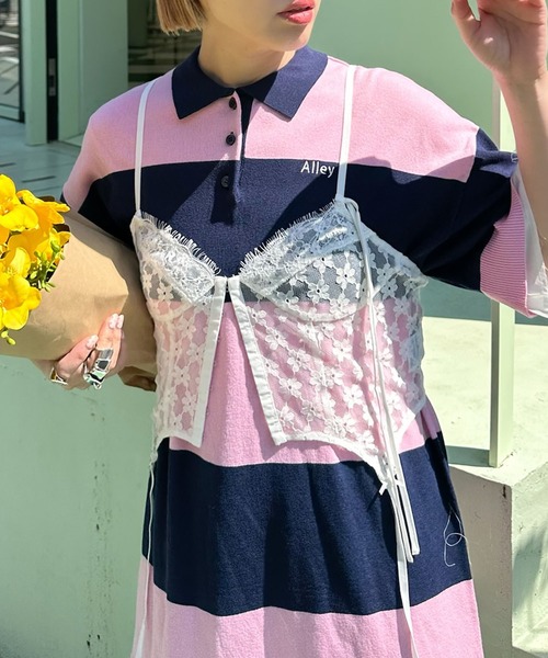 Alley Tokyo チュニック シャツちらりラガーチュニック : ZOZOTOWN