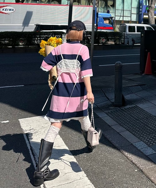 デイライル♡ﾌﾟﾘｰツﾁｭﾆｯｸ&amp;ショー 接触冷感】6分袖衿フェイク裾ラウンドチュニック - ベルーナ【公式】