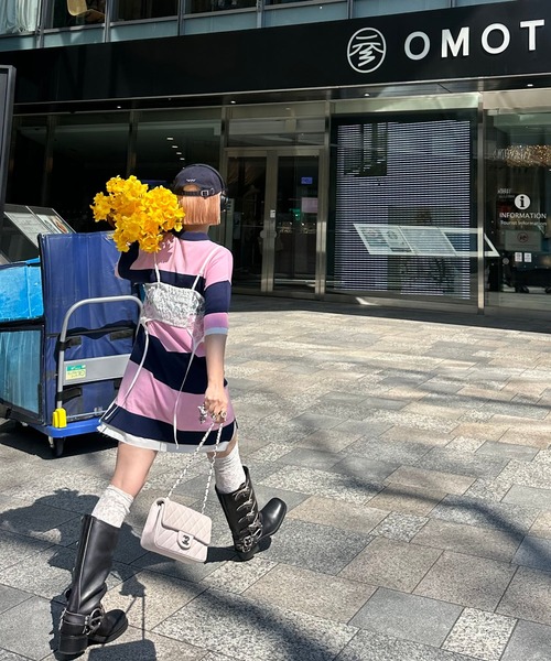Alley Tokyo チュニック シャツちらりラガーチュニック : ZOZOTOWN