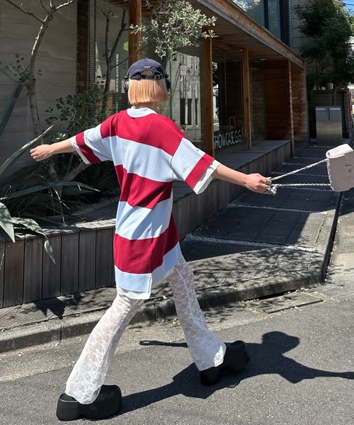 Alley Tokyo チュニック シャツちらりラガーチュニック : ZOZOTOWN