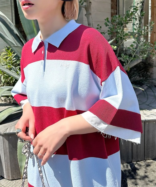 Alley Tokyo チュニック シャツちらりラガーチュニック : ZOZOTOWN