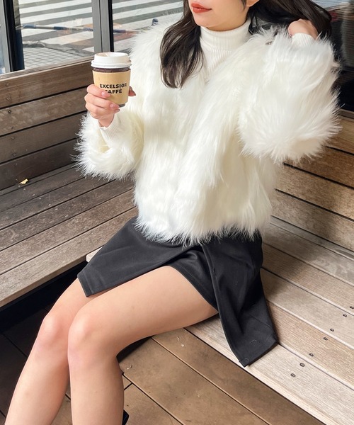 frunco ノーカラージャケット FREE ホワイト レディース : ZOZOTOWN