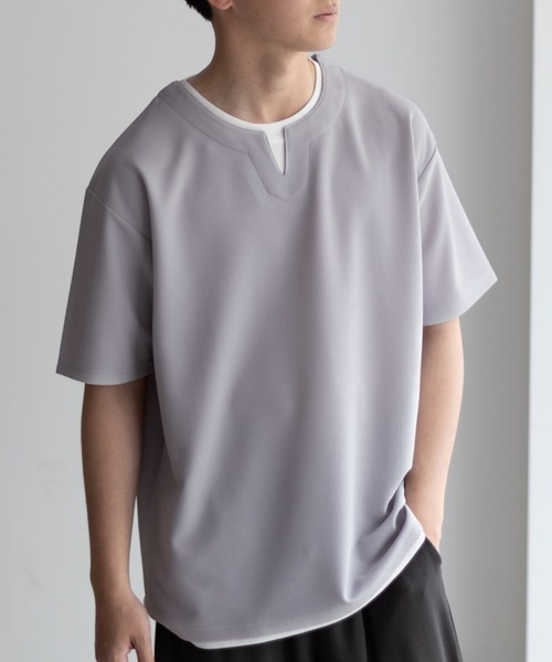 NAVY（ファッション） tシャツ NAVY「接触冷感」キーネック