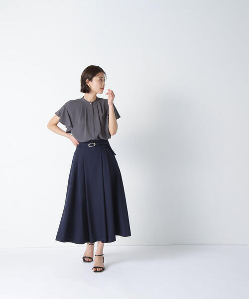 NATURAL BEAUTY BASIC ブラウス シャツ フリルスリーブメタル