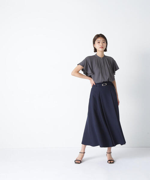 NATURAL BEAUTY BASIC ブラウス シャツ フリルスリーブメタル