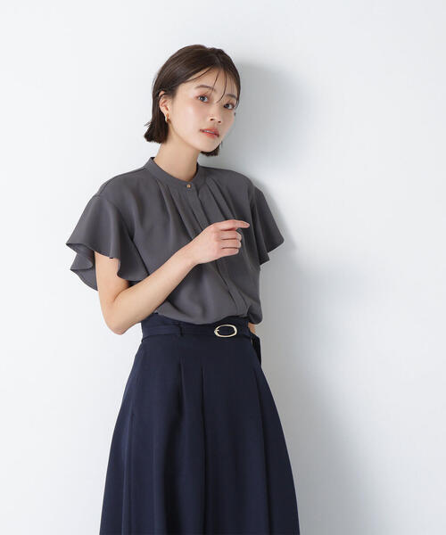 ブラウス シャツ メタルポイントフリルブラウス レディース メタルポイントフリルブラウス | NATURAL BEAUTY BASIC