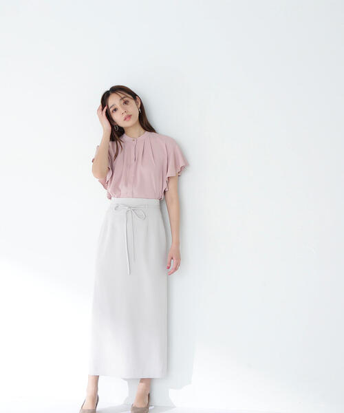 NATURAL BEAUTY BASIC ブラウス シャツ フリルスリーブメタル