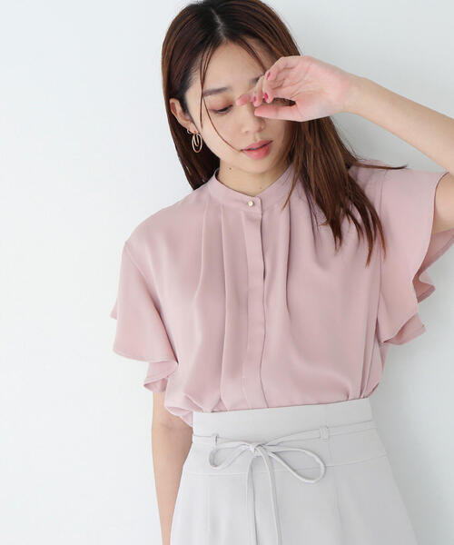 ブラウス シャツ メタルポイントフリルブラウス レディース メタルポイントフリルブラウス | NATURAL BEAUTY BASIC