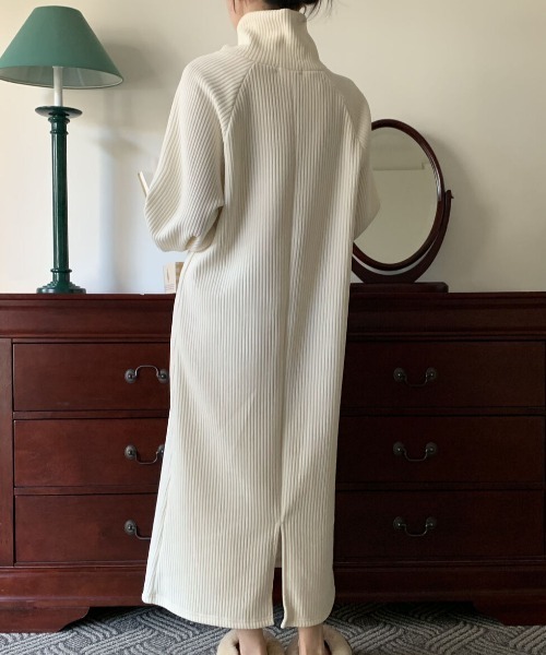 「ECLIN」 長袖ワンピース L アイボリー レディース_画像5