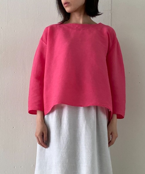 「Plantation」 7分袖ブラウス M size ピンク レディース