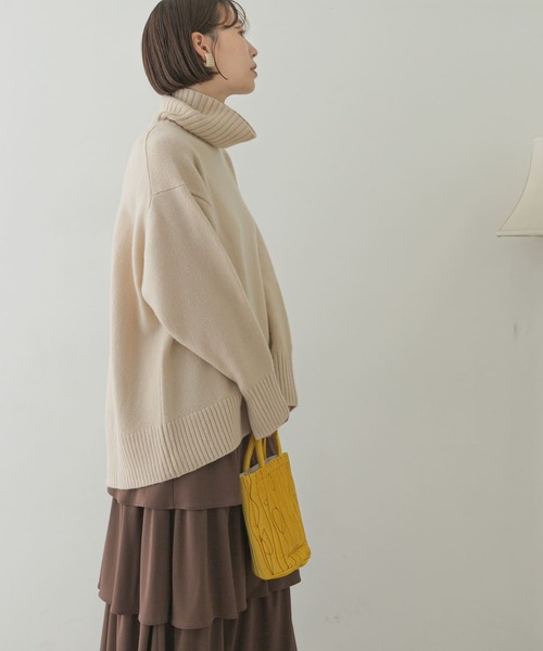 「F by ROSSO」 タートルネックニット FREE ブルー レディース_画像5