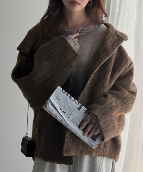 【トレンド見えアウター】シャギーコート classicalelf（クラシカルエルフ） ブルゾン アウター 暖かさと