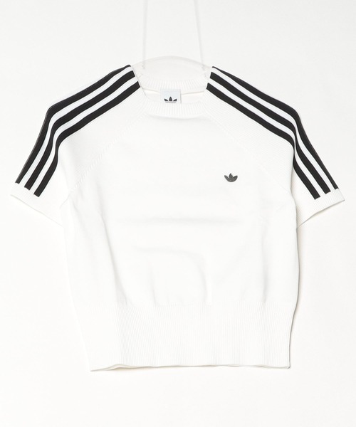 XS【新品/即日発送OK】adidas オリジナルス レディース Tシャツ3 白 アディカラー クラシックス スリーストライプス Tシャツ / アディダス