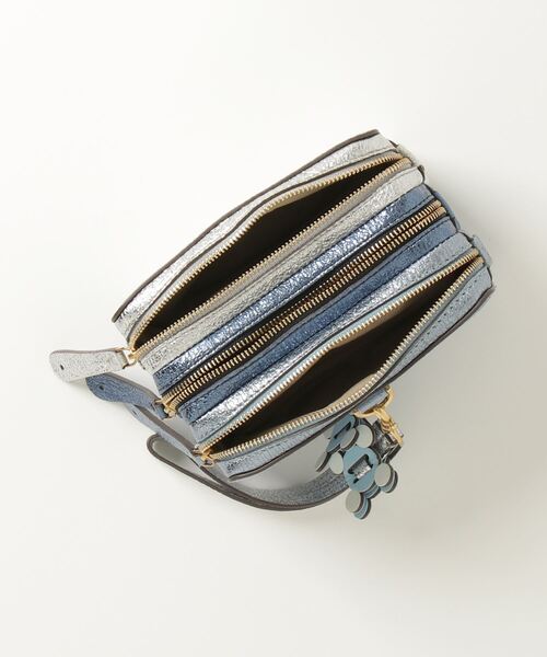 ANYA HINDMARCH 青縁レザークリアポーチ ANYA HINDMARCH 青縁レザークリアポーチ