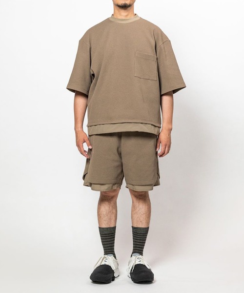 meanwhile【ミーンズワイル】ミリタリーデザインカットソー meanswhile（ミーンズワイル） tシャツ SOLOTEX Waffle S/S Tee メンズ