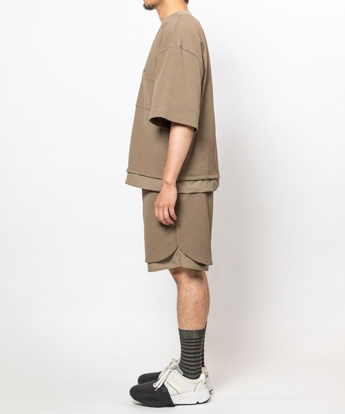 meanswhile（ミーンズワイル） tシャツ SOLOTEX Waffle S/S Tee メンズ