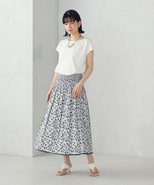 COMME CA ISM（コムサイズム） スカート 「リバーシブル」花柄