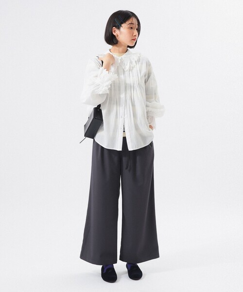 Aエィス×BEAMS BOY フリル シャツブラウス 美品 Aエィス×BEAMS BOY フリル シャツブラウス 美品 トップス