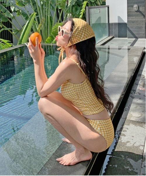 gossip!ロサンゼルス 水着 ギンガムチェック タンキニタイプ