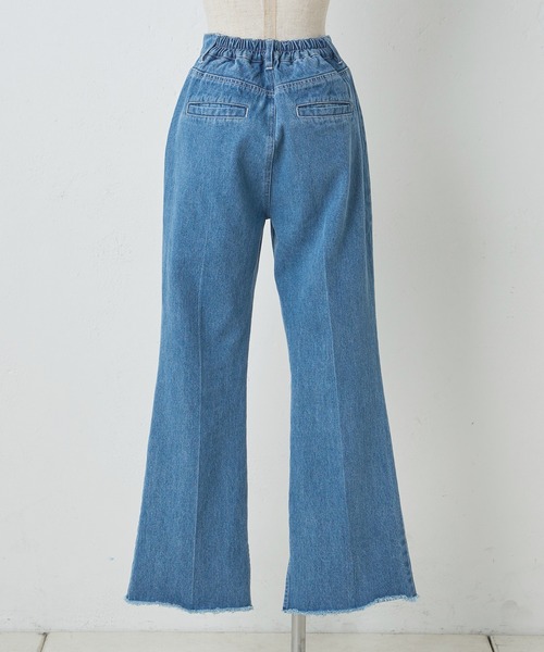[one after another NICE CLAUP] повреждение обработка Denim брюки MEDIUM голубой женский 